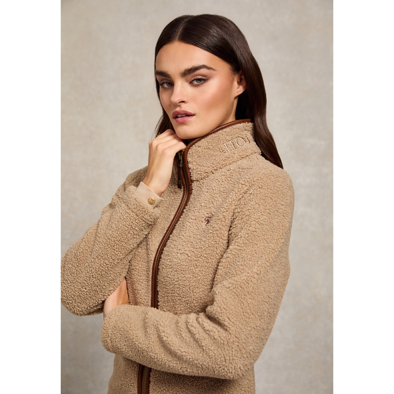 Holland Cooper Country Fleece Jacket - Natural Borg-7