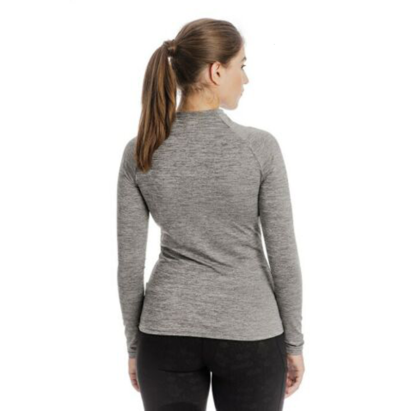  Horseware Ladies Crew Base Layer - Grey Melange-1