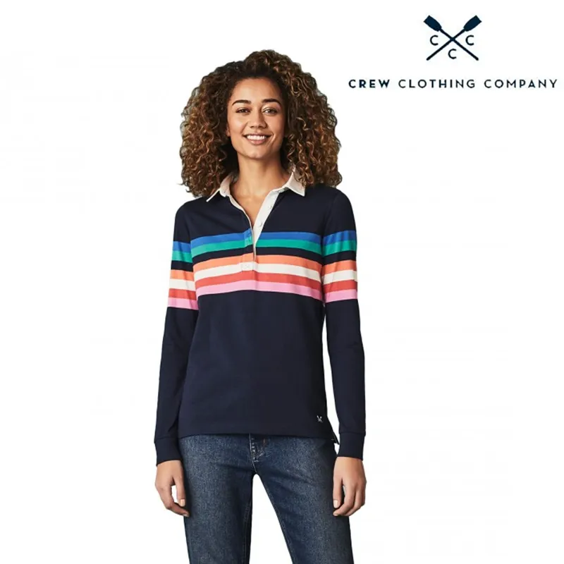 Crew Clothing Ladies Rugby Top - Navy Stripe