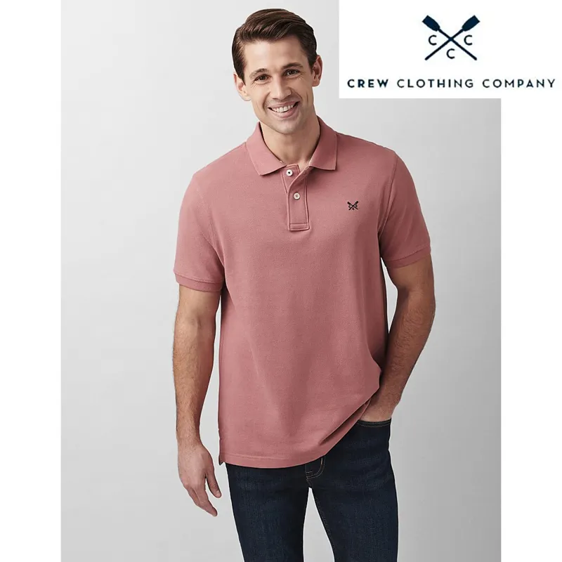 Crew Clothing Mens Classic Pique Polo Shirt - Wood Rose