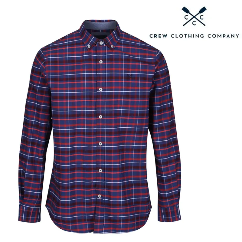 Crew Clothing Mens Ridgegate Classic Shirt - Red/Blue Check