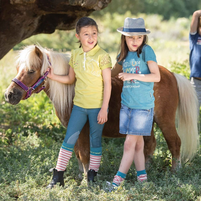 Horseware Kids 2 Pack Knee Socks  - Rosette Pink-2