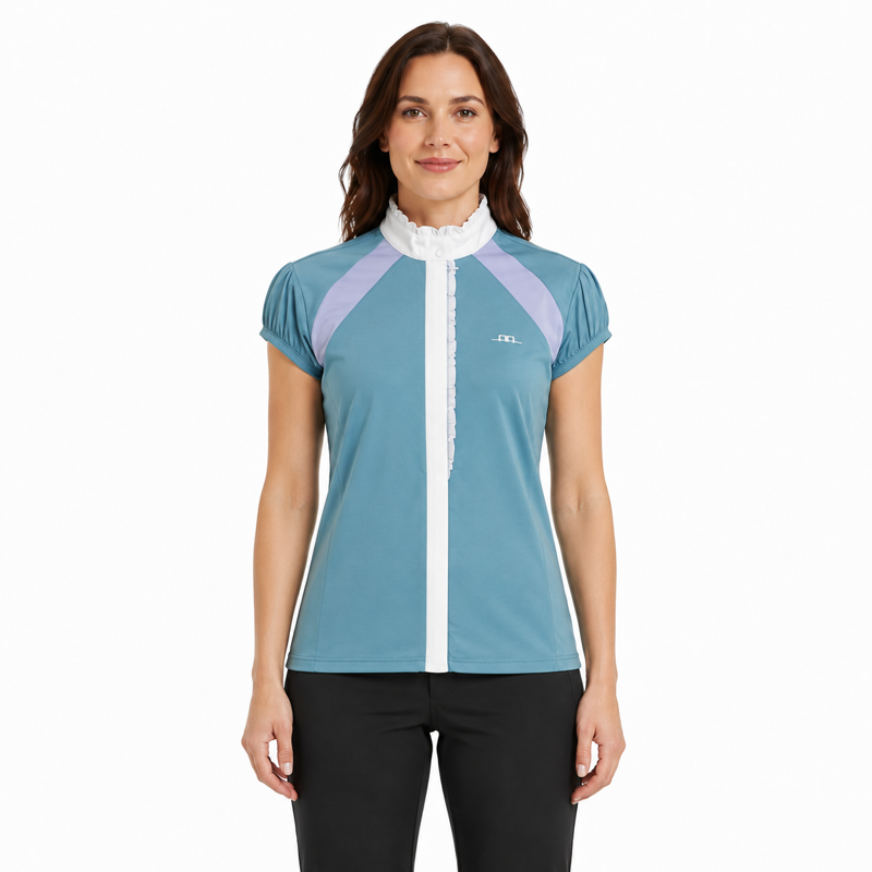 Horseware AA Jina Short Sleeve Ladies Competition Shirt - Light Blue