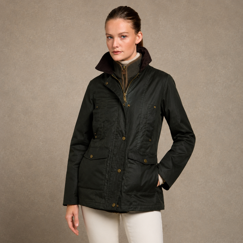 Holland Cooper Classic Waxed Jacket - Dark Olive