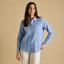 Joules Ladies Long Sleeve Cotton Shirt - Blue