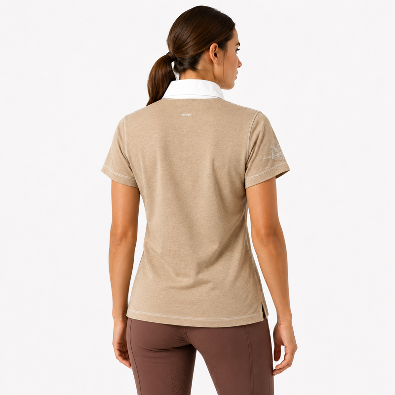 HV Polo Ladies Garuda Competition Shirt - Taupe Melange-1