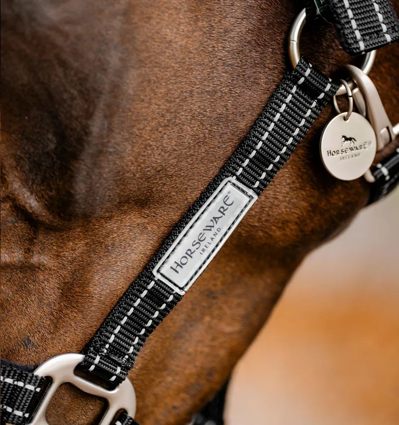 Horseware FieldSafe Headcollar - Black/Reflective/Black-2