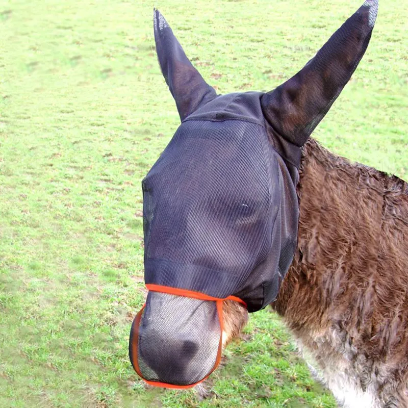 Equilibrium Field Relief Max Donkey Fly Mask - Black/Red