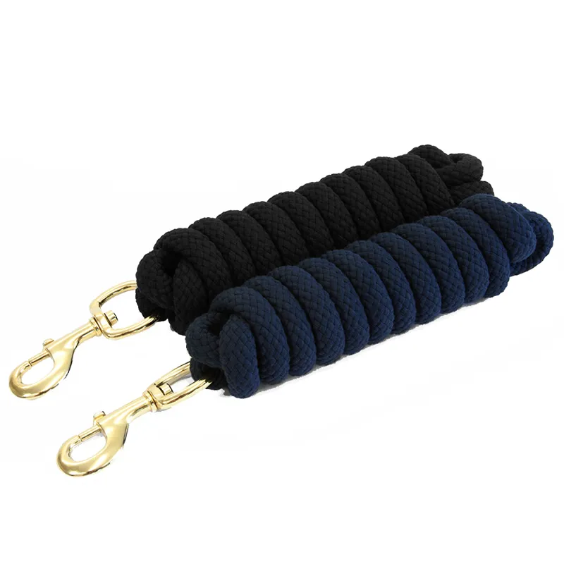 KM Elite Cotton Double Braided Leadrope - 10ft - Navy Blue