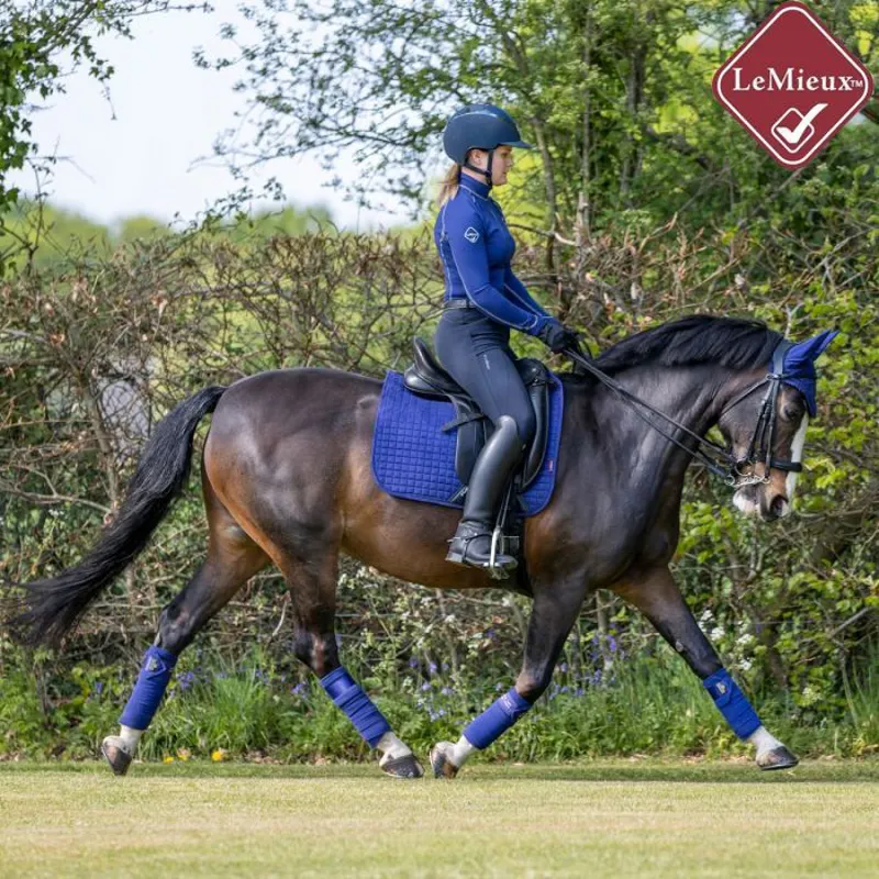 LeMieux Suede Dressage Square - Ink Blue-2