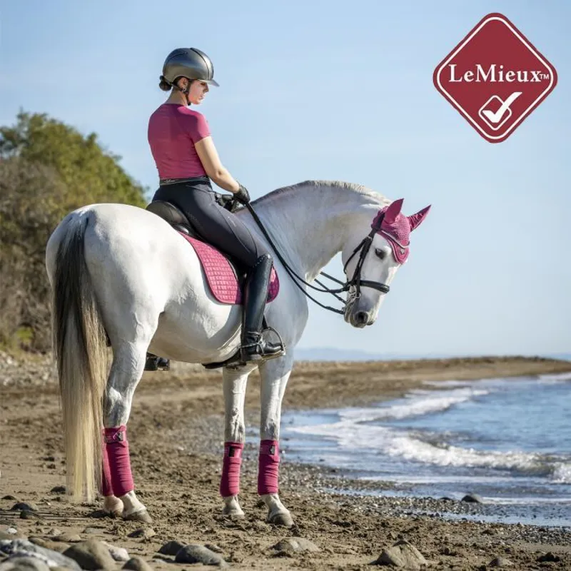 LeMieux Dressage Suede Square - French Rose -1