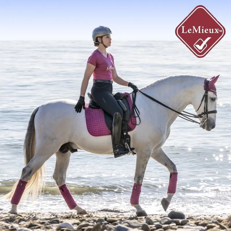 LeMieux Dressage Suede Square - French Rose -2