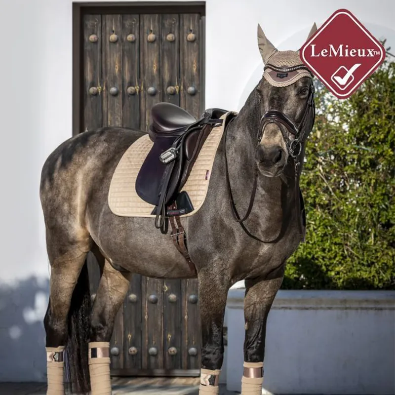 LeMieux Dressage Suede Square - Champagne-1