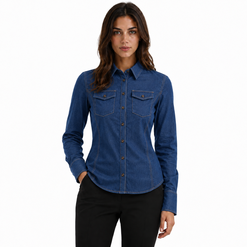 Horseware Dior Ladies Shirt - Denim Blue