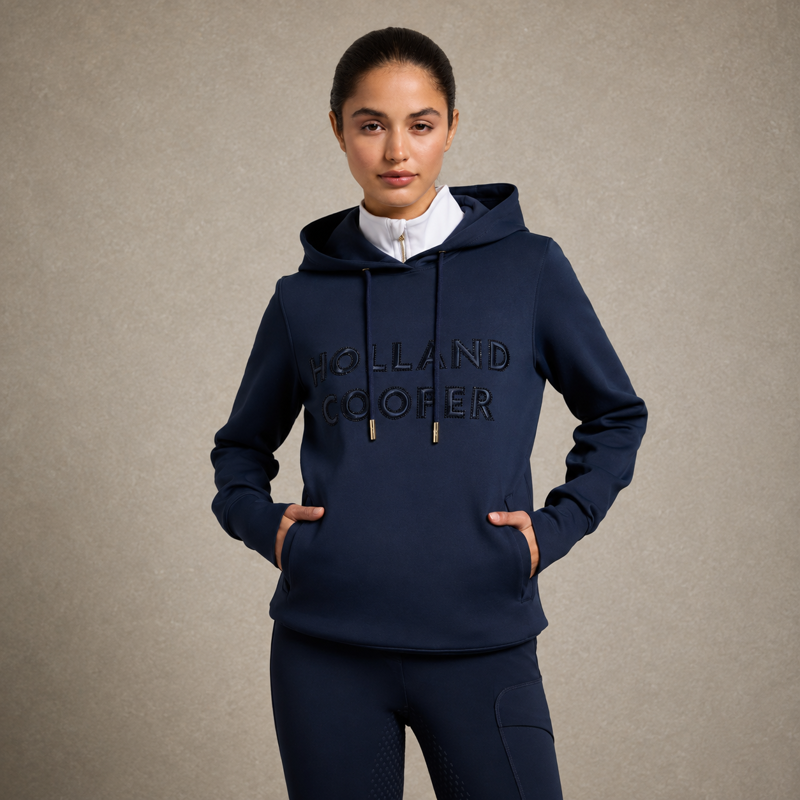 Holland Cooper Crystal Hoodie - Ink Navy