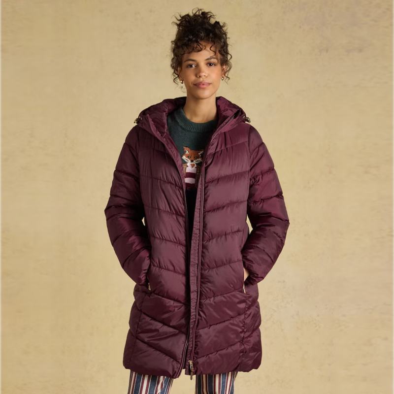 Joules Ladies Moorsdale Coat - Port
