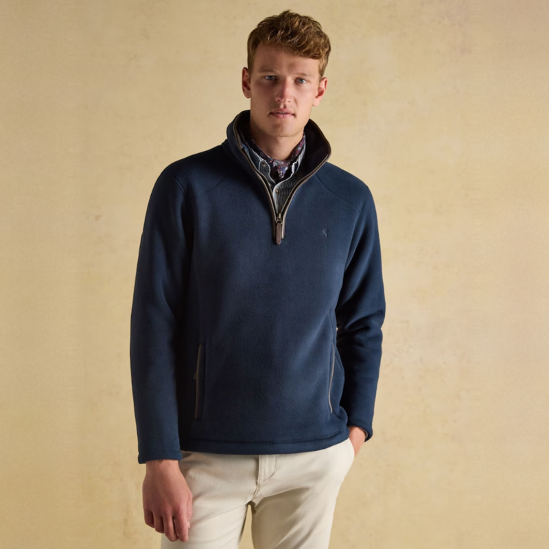 Joules Men's Heritage Quarter Zip Fleece - Navy 