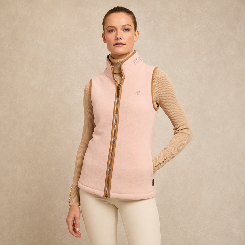 Holland Cooper Country Fleece Gilet - Soft Pink