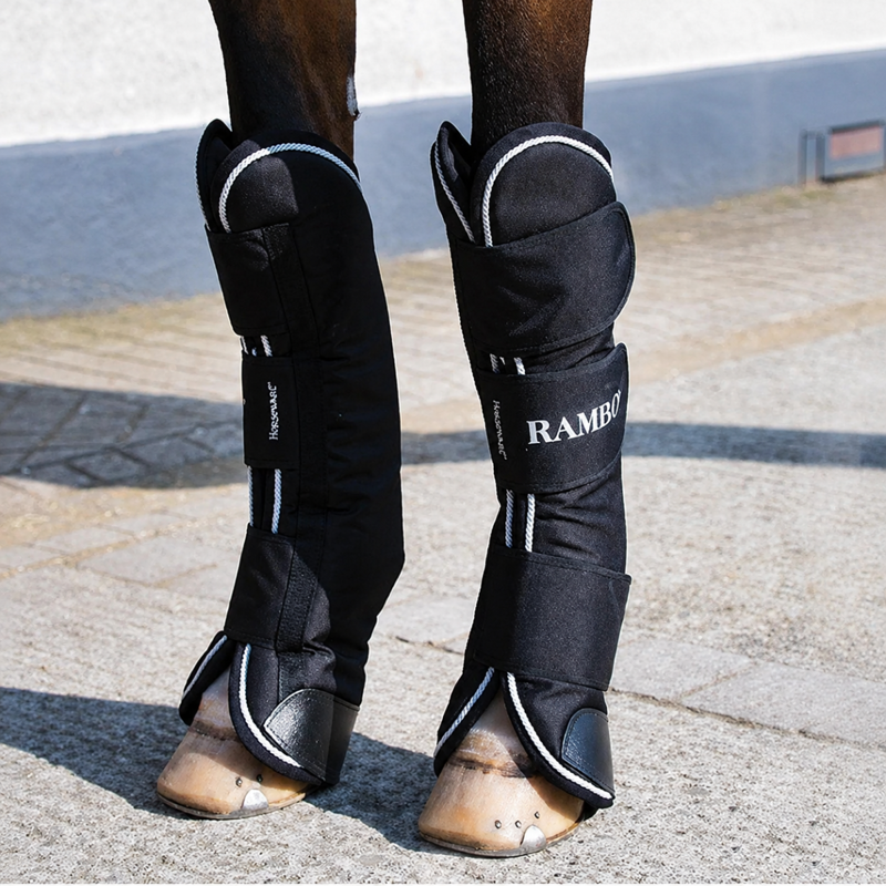 Horseware Rambo Travel Boots - Black/Silver