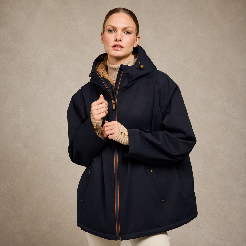 Holland Cooper One-Size Waterproof Jacket - Ink Navy