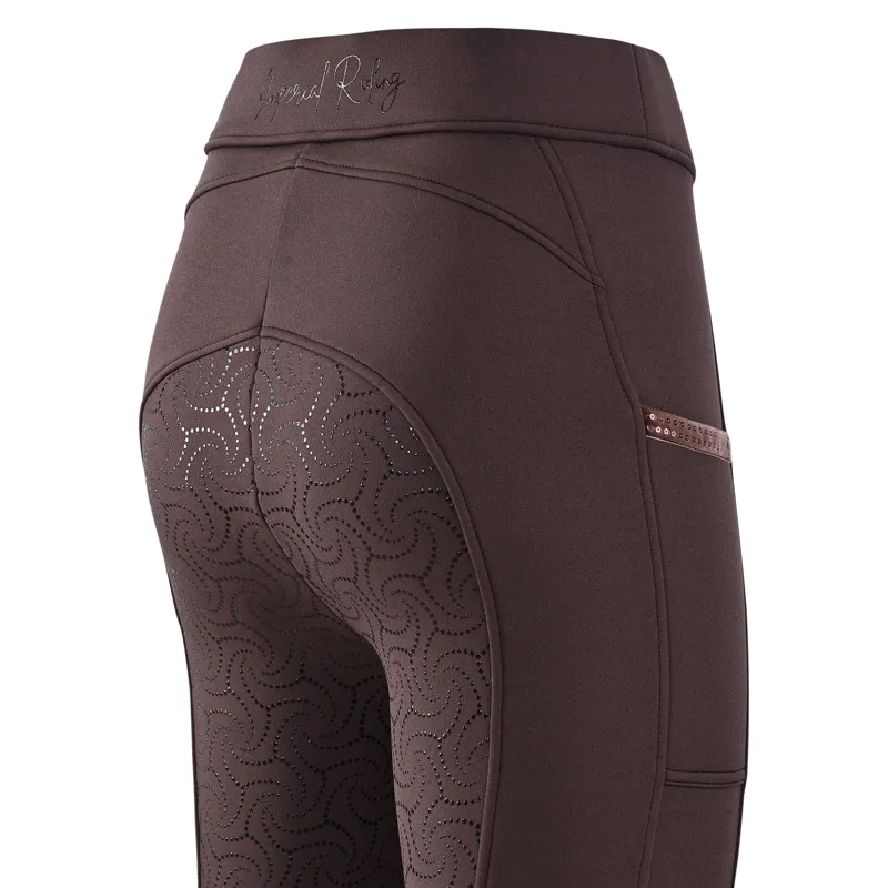 Imperial Riding Ladies Teddy Full Grip Tights - Chocolate-3