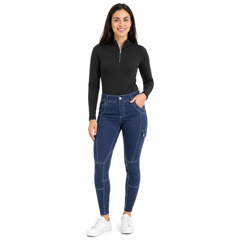HV Polo Tasho Ladies Breeches - Denim Blue