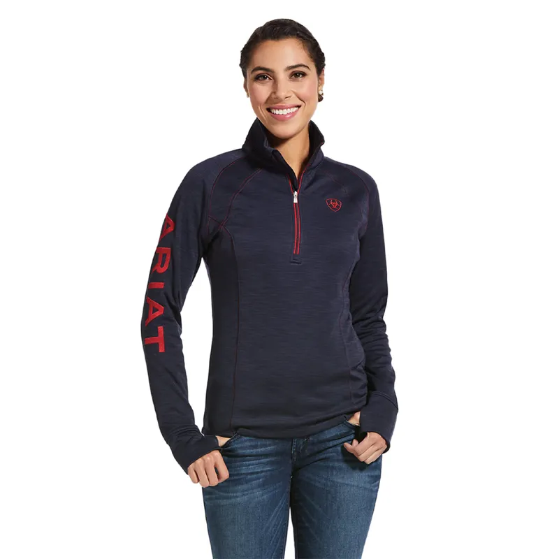 Ariat Women's Tek Team 1/2 Zip Sweatshirt - Navy Heather