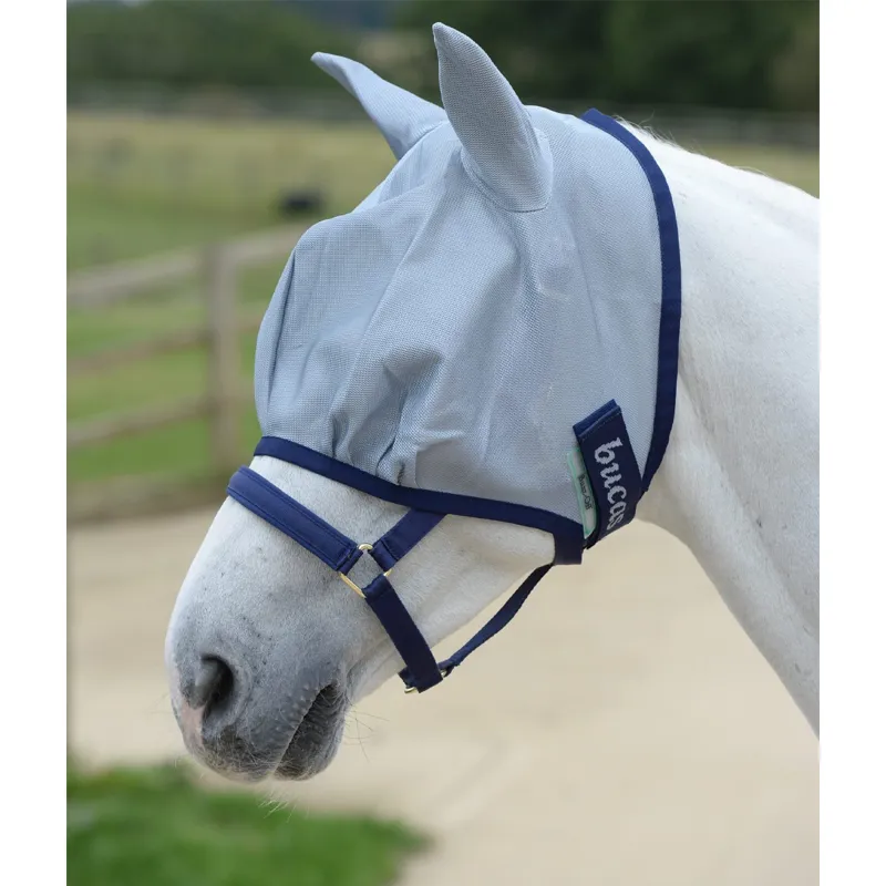 Bucas Buzz-Off Fly Mask - Blue