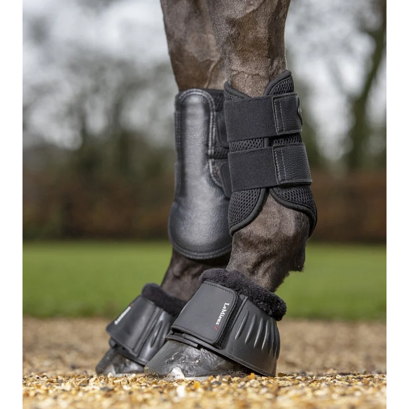 LeMieux Mesh Brushing Boots - Black-1