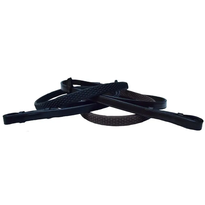 JHL Rubber Grip Reins - Black