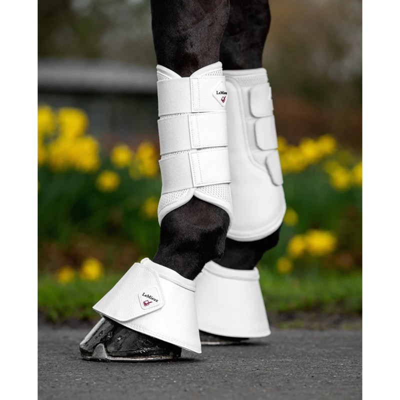 LeMieux Mesh Brushing Boots - White-1