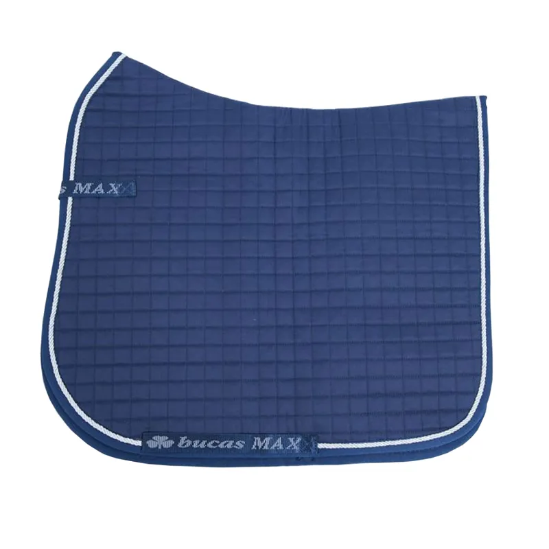 Bucas Max Saddlepad with Logo Dressage - Navy/Silver