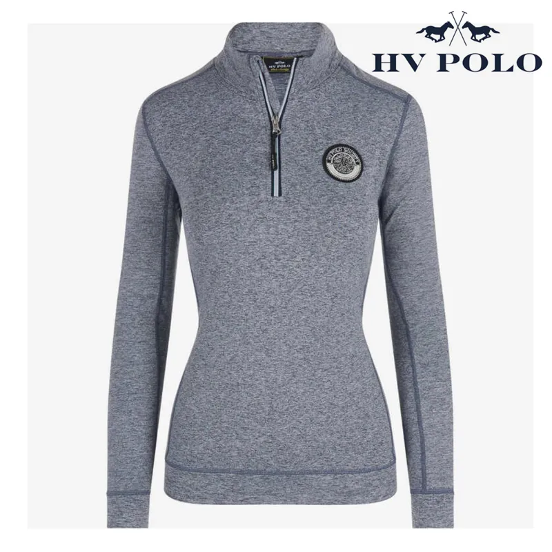 HV Polo Edith Half Zip Top - Anthracite Melange