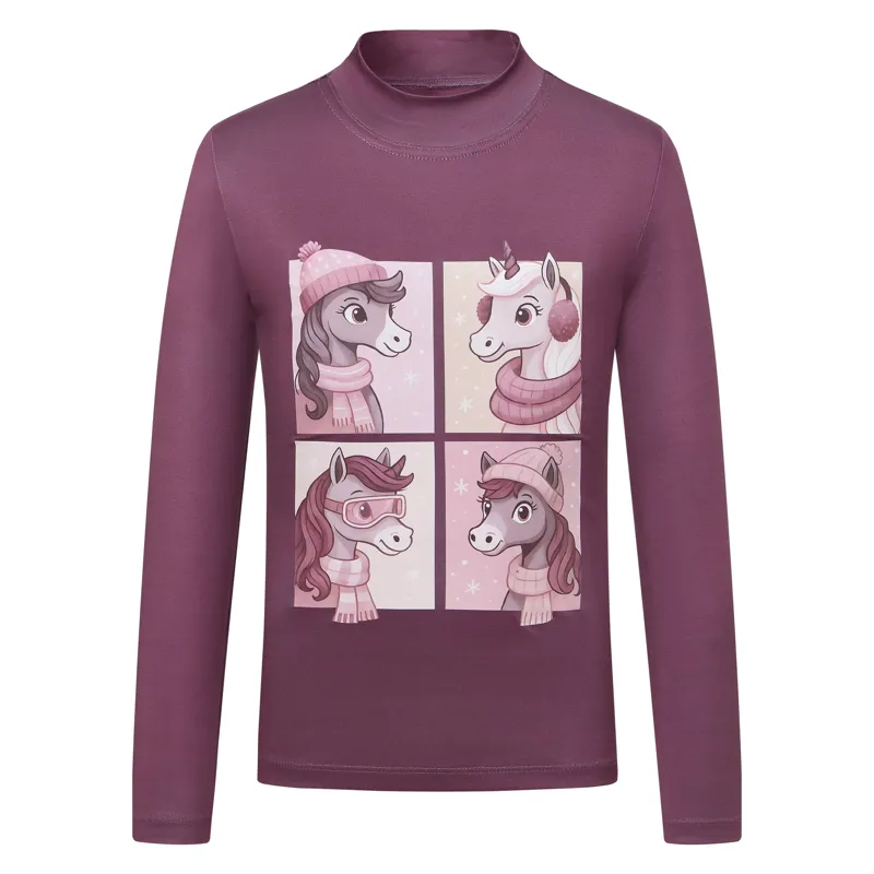 Imperial Riding Kids Enjoy Frosty Top - Dark Mauve-1