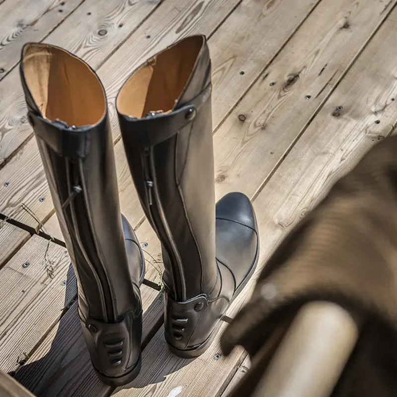 EGO7 Aries Unlaced Long Riding Boots Short - Black-8