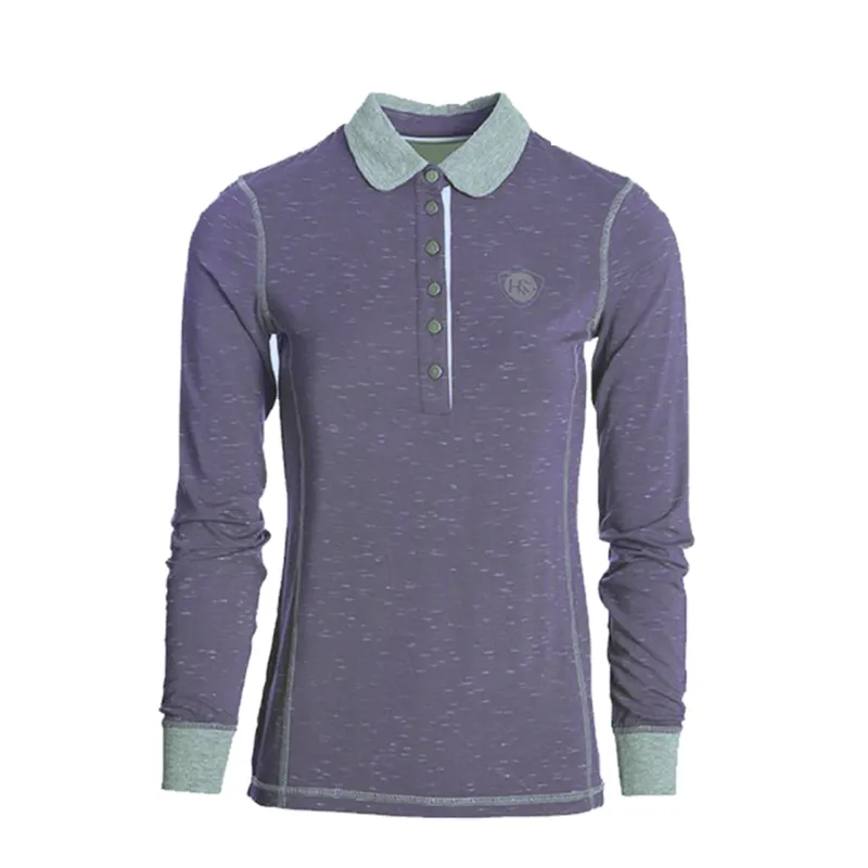 Horseware Enya Long Sleeve Tech Polo - Night Shadow