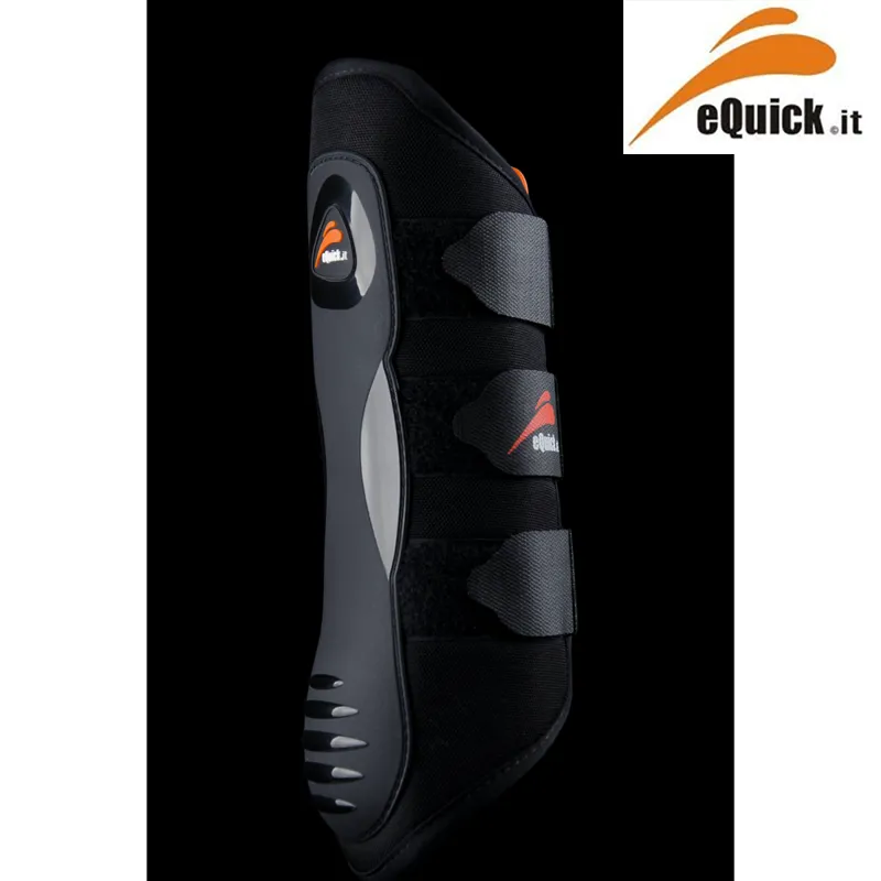 eQuick E KUR Luxury Rear Tendon Boots - Black