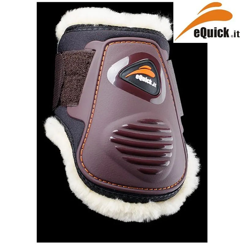 eQuick eLight Faux Lamb Wool Fetlock Boot - Brown