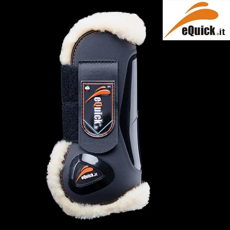 eQuick E Light Front Lamb Wool Tendon Boot - Brown