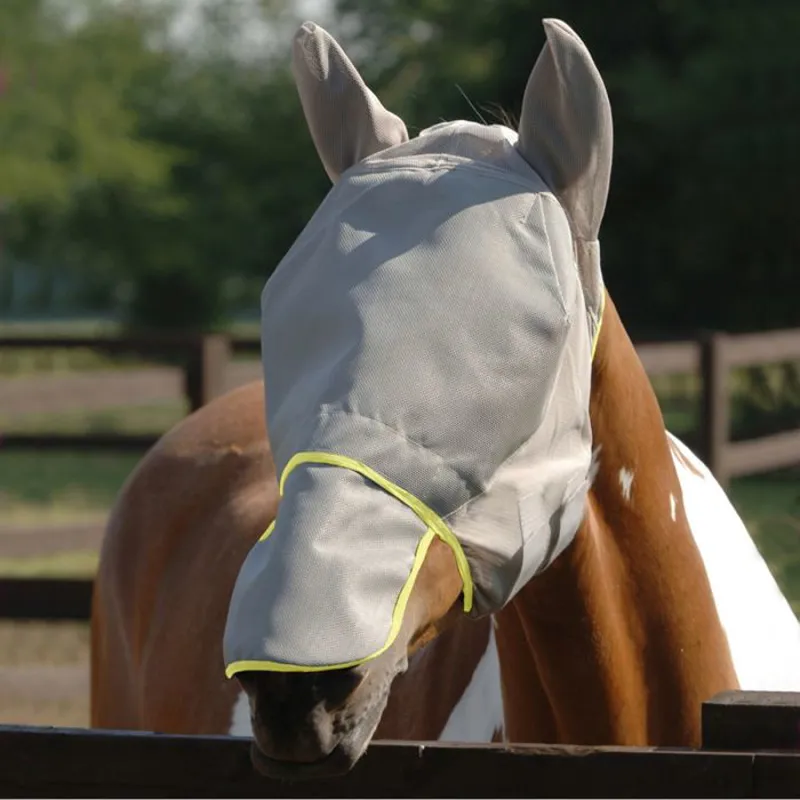 Equilibrium Field Relief Max Fly Mask - Grey/Yellow