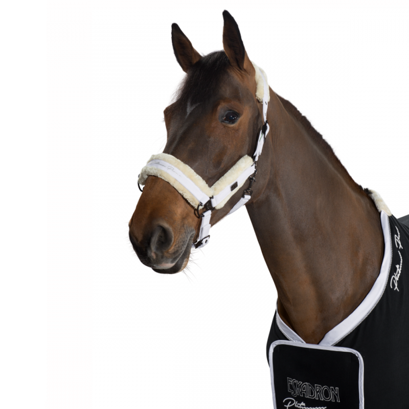 Eskadron Glossy Faux Fur Headcollar Platinum Pure Ltd. 2018 - White-1