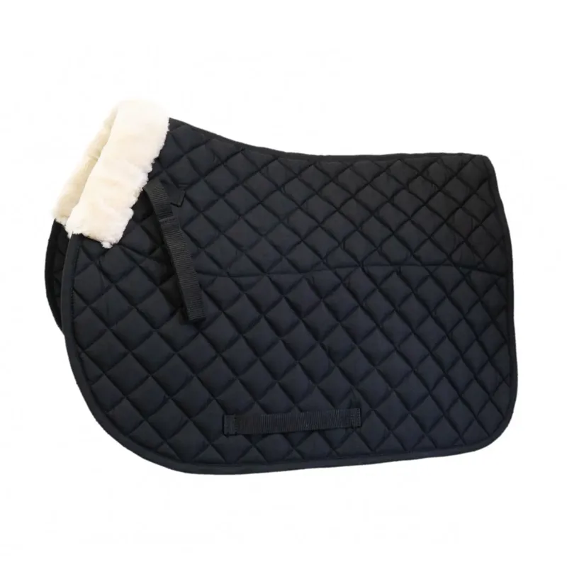 Mark Todd Deluxe Fleece Lined Saddle Pad - Black/Natural - Full 