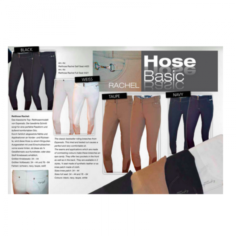 Esperado Rachel Ladies Self Seat Breeches - Taupe-1