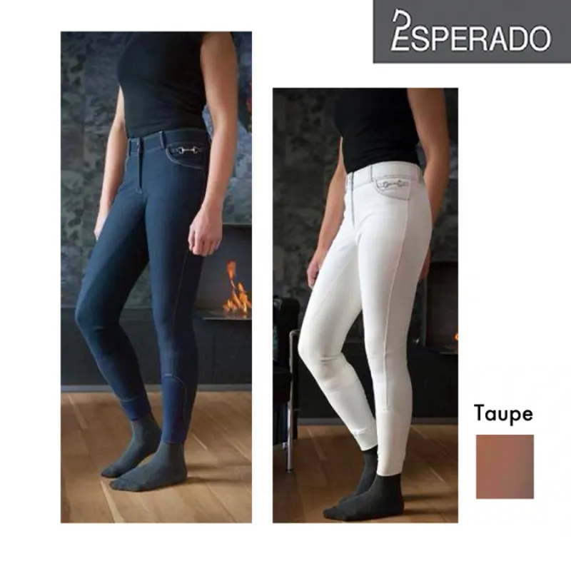 Esperado Rachel Ladies Self Seat Breeches - Taupe