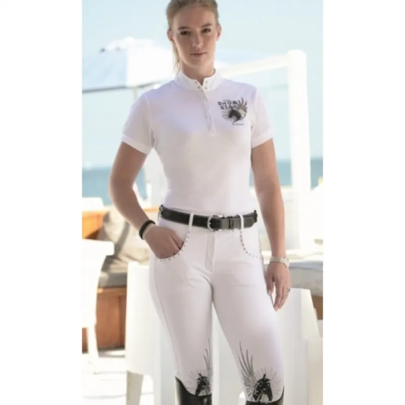 Esperado Show Star Ladies Grip Breeches - White