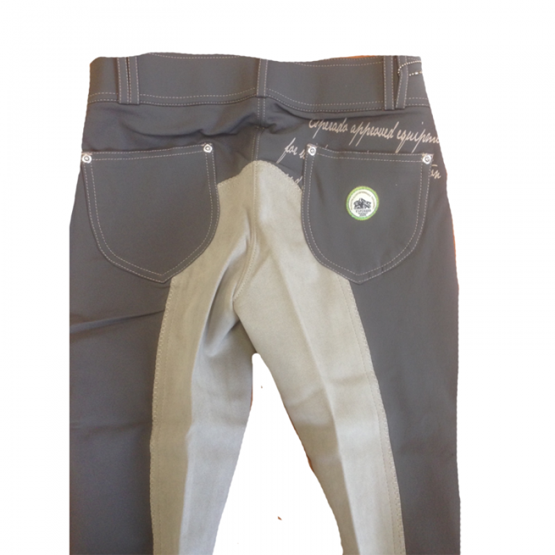 Esperado Solden Ladies Full Seat Breeches - Grey-2