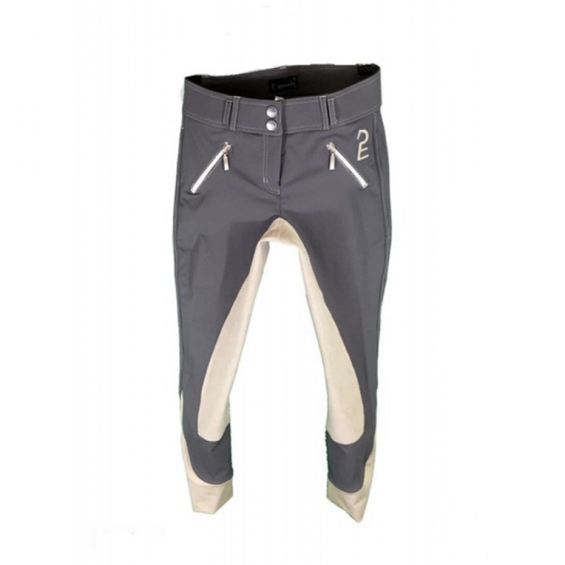 Esperado Solden Ladies Full Seat Breeches - Grey-1