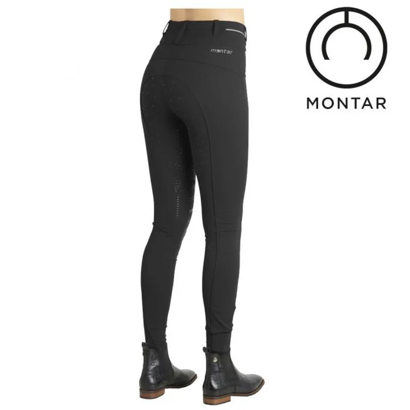 Montar Evelyn Zip in Waist Full Grip Breeches - Black-1