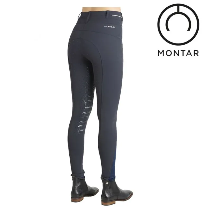 Montar Evelyn Zip in Waist Full Grip Breeches - Navy-1