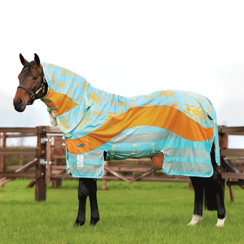 Horseware Amigo 3 in 1 Evolution Vamoose with Disc Front - Aqua/Orange